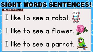 LET’S READ! | I LIKE TO SEE... | SIGHT WORD SENTENCES READING PRACTICE FOR KIDS | TEACHING MAMA