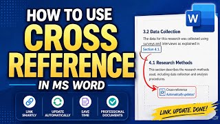 How to Use Cross Reference in MS Word | Cross Reference in Microsoft Word Explained Step by Step