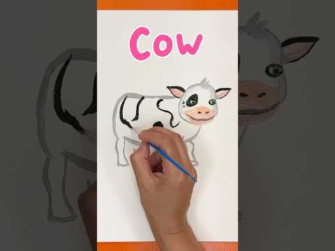 C is for COW🐮! Learn and Paint with @CoComelonClassroom ! #shorts #cocomelon