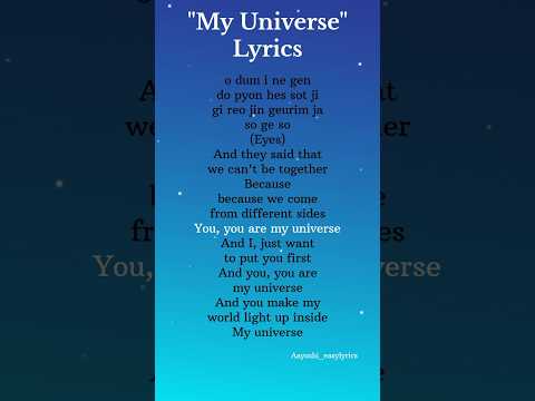 Coldplay x BTS-"My Universe" Lyrics #bts #coldplay #shorts #lyrics