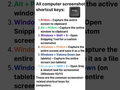 📸 Computer Screenshot Shortcut Keys Windows & Mac  Save Time Instantly!