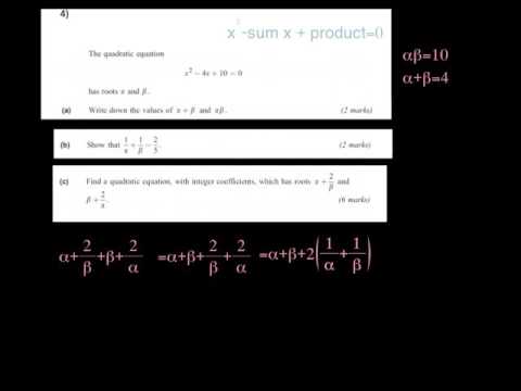 FP1 roots of quadratics