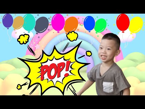 Marvel Having Fun Poping Colorfull Balloons | Learn Colors Balloons