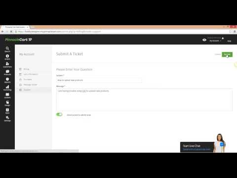 How to submit a Support Ticket for PinnacleCart
