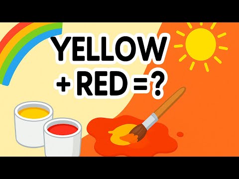 Mixing Yellow + Red: What Color Do You Get? | Fun Color Mixing for Kids