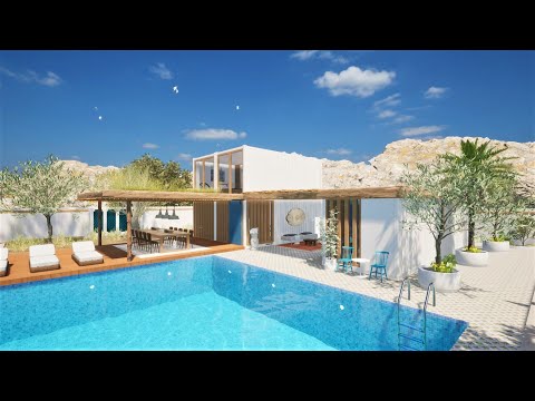 Shipping Container house, small and Dreamy Mykonos Holiday Villa!