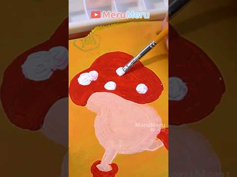 🍄A Mushroom!#shorts #art #diy #shortvideo #satisfying #drawing #tutorial #painting