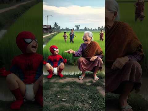 Grandma laughs Spider-Man wearing a diaper #avengers #sirenheadhulk #spiderman