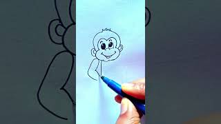 easy monkey🐒 drawing #simple #art #quickdrawing #cartoonforkids #monkeydrawing #drawingforkids
