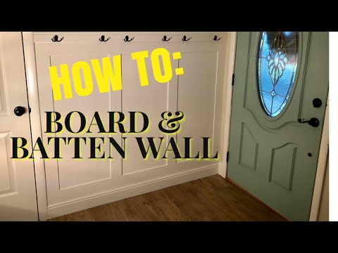 Easy/DIY How to do Board and Batten/Wainscoting Wall