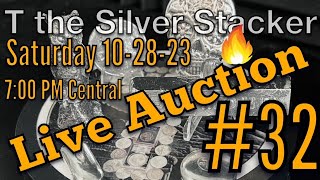 Live Auction 32  #silver #tthesilverstacker #silverstacking #engelhard #silverpours