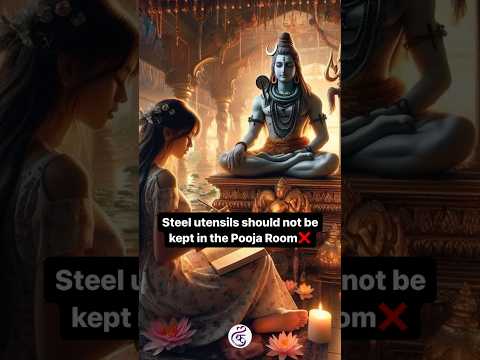 Don’t keep steel utensils in pooja room❌ #brassutensils #poojatips #vastutipsforhome #astrologer