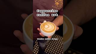 Cappuccino coffee art #shorts #cappuccino #latte #coffee #coffeeaddict #baristalife #cafe