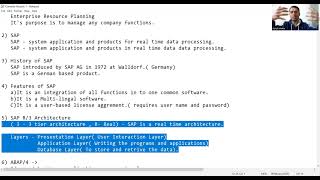 1 - Basics of SAP and ABAP - Introduction Part1