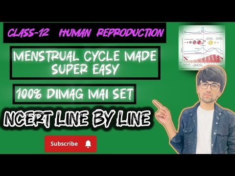 Class-12 Lecture-9 Human Reproduction (Menstrual Cycle One Shot Ncert Lines & Diagram) #shorts #neet