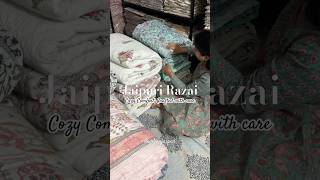 Discover the Jaipuri Razai, handcrafted for comfort & warmth. #youtubeshorts #shortsyoutube  #razai