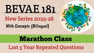 BEVAE 181 PYQ Last 3 Years Solved Question Papers | BEVAE 181 Environmental Studies Question Paper