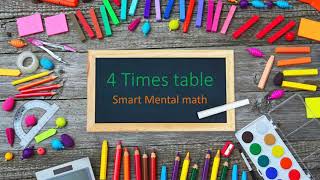 Learn 4 Times Table quickly in 3 minutes with practice and exercise