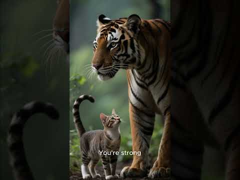 The Day a Tiny Cat Challenged a Tiger… And Won 🐯🐱