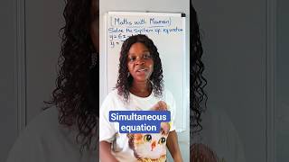 How to solve system of equations using substitution method #maths #education #simultaneousequation