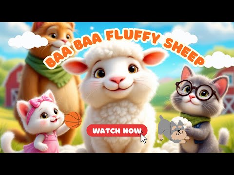 Baa Baa Black Sheep 🎶 | Fun Kids Song – Baa Baa Fluffy Sheep! 🌟