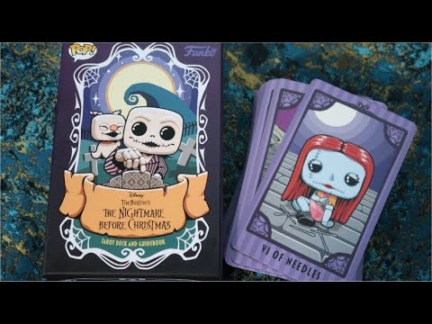 Disney Tim Burton's The Nightmare Before Christmas Tarot Cards 🎄 Deck Flip Through Review Unboxing