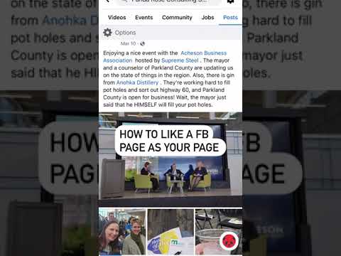 How to Like a Facebook Page as your page
