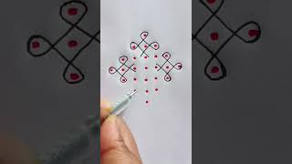 small dots muggulu | 7 dots easy sikku kolam | #dialyrangoli #fridaykolam #muggulu #rangolidesigns