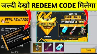 FFPL GRAND FINALS REDEEM CODE ? | COMPLETE LIVE WATCHING MILESTONE & GET ROCKIE PET ETC