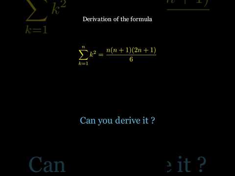 Sum of Squares Formula in 100 Seconds! #shorts