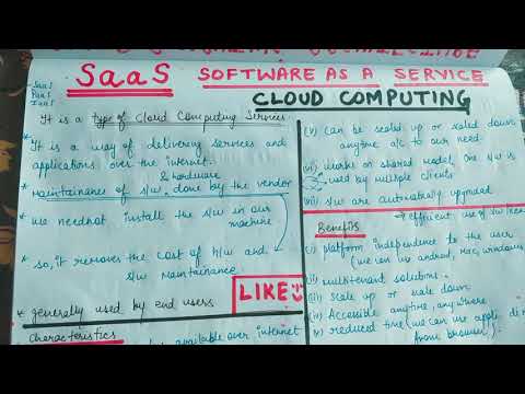 Lecture-6 SaaS in English || Software as a Service || Service Models in Cloud Computing