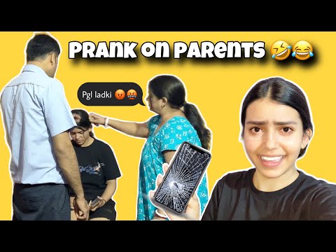Mera iPhone16 toot gya😭💔 PRANK on PARENTS 🤣😂 #littleanushkavlogs