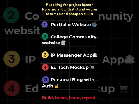 Best Project Ideas for Placement #interview #datastructures #viralshorts