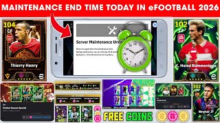 Maintenance End Time Today In eFootball 2026 Mobile | Pes Server Maintenance | Maintenance End Time