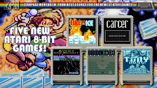 New Atari 8-Bit Games! Fire 'n Ice, Carcer, Avery Breakout (ZPH), Bubbledash, Tony Do It!