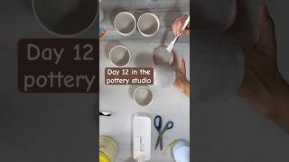 Day 12 in the pottery studio🎈🎈#ceramics #ceramicsart #handmadeceramics #ceramicstudio #glaze #clay