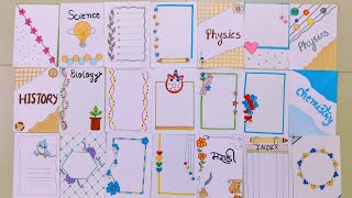 50 BEAUTIFUL BORDER DESIGNS/PROJECT WORK DESIGNS/A4 SHEET/FILE/FRONT PAGE DESIGN FOR SCHOOL PROJECTS