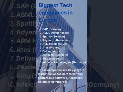 Top 10 European Tech Giants You Need to Know About! | biggest tech companies in Europe