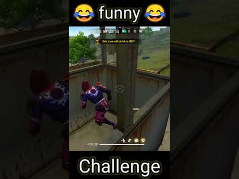 free fire funny😂 challenge|| no damage challenge #freefire #shorts