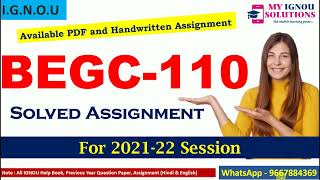 BEGC 110 Solved Assignment 2021-22 | BRITISH LITERATURE : 19TH CENTURY | IGNOU Assignment 2021-22