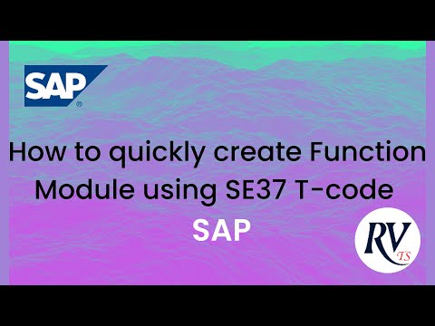 How to quickly create Function Module in SAP ABAP | T-code SE37 | RVTS | Function Group