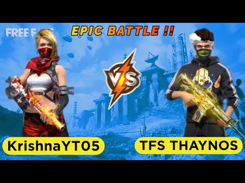 Free Fire 1v1 Custom Room | KrishnaYT05 vs TFS THAYNOS @THANOS_3 🔥🔥