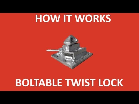 How to anchor a shipping container to concrete using a Boltable Dovetail twist lock