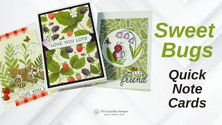 🐞 Sweet Bugs Quick Note Cards | Fast & Adorable Stampin’ Up! Cards (Episode 272)