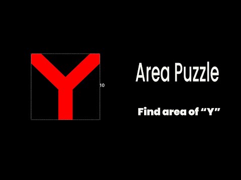 Find area of letter Y.| geometry challenge.