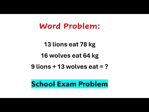 Mathematics Word Problem for School Students.