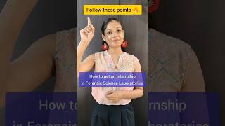 How to get an internship in Forensic Science Laboratories | Priyanshi Jain | Forensic Science