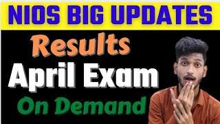 Nios Big Updates 2021 || Results || April Date Sheet || TMA || On Demand || Nios Admission || Fees.