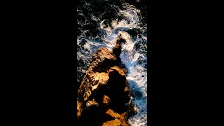 Relaxing drone shot of psychedelic wave movement in Portugal #Shorts