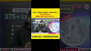 KVS / NVS Tier 2 Maths (TGT/PGT ) New batch starts ! #tgtpgtpreparation #kvs #nvs